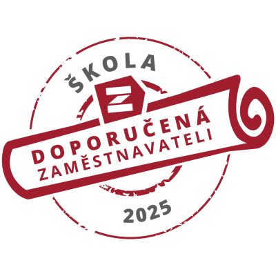 „Logo ocenění Škola doporučená zaměstnavateli 2025“